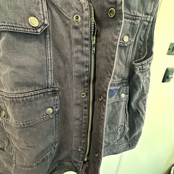 Vintage Harley-Davidson Gray Denim Vest - Picture 4 of 5